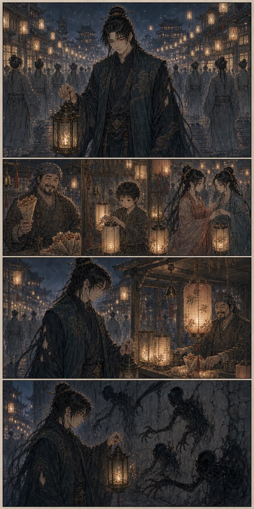第二章《残灯遇火》漫画分镜第 1 页